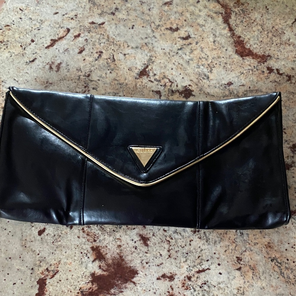Guess Black and Gold Clutch